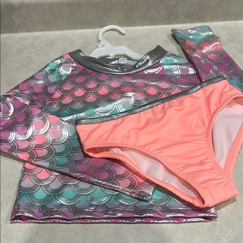 Penelope Mack Multicolor Mermaid Kids Rashguard Set